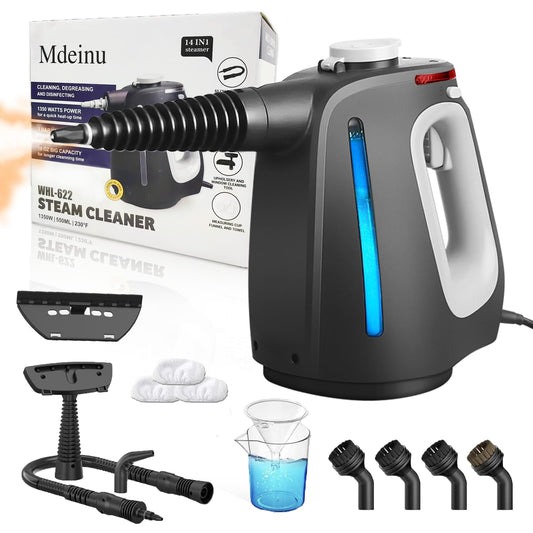 Pressurized Handheld Steam Cleaner for Home, Multi-Surface Steamer with 14 PCS Accessories for House Cleaning, 20S Fast Heat Up, 1350W Portable Steamer Cleaner with Safety Lock for Bathroom, Kitchen
