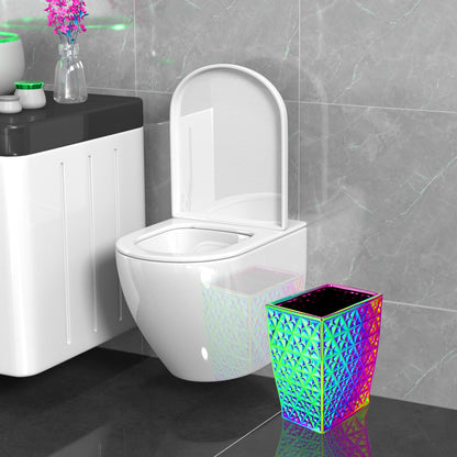 RXLVCKY Colorful Bathroom Trash Can Small Wastebasket, Garbage Container Bin for Bathroom, Bedroom, Kitchen, Home Office, and Kids Room, Holds Waste, Recycling - Ceramic