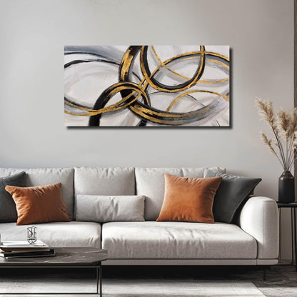 SOUGUAN Canvas Wall Art - Black and White Artwork - Abstract Graffiti Painting - Wall Art for Living Room Bedroom Kitchen Home Wall Decorations 20x40 Inch