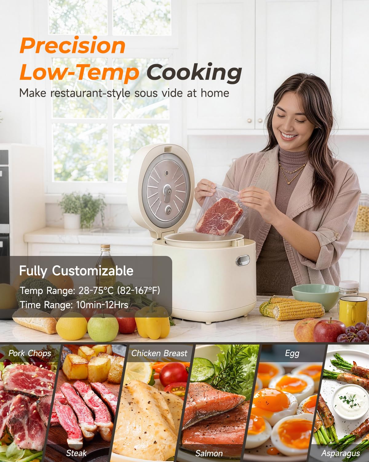 Feekaa Rice Cooker Small, 3-Cup Uncooked / 6-Cup Cooked, Compact Mini Rice Cooker Small Kitchen with Ceramic Coated Inner Pot, Rice Maker with 6 Menu Options, Low Temperature Cooking, 12H Delay Timer