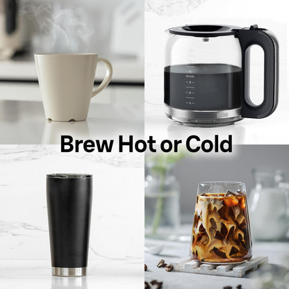Braun PureFlavor 14‑Cup Programmable Coffee Maker – Fast Brew Speed, Touch Display, Bold & Brew‑Over‑Ice Modes, FlavorCarafe & Adjustable Warm Plate