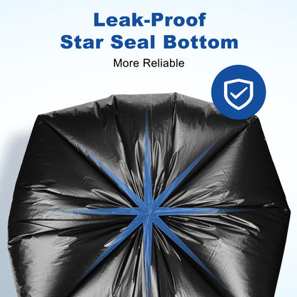 Minimal Store 30-33 Gallon Heavy Duty Trash Bags, 0.9MIL,250 Count, 32"x38" Black Garbage Bags, Bolsas de Basura, Durable & Puncture-Resistant, Made in USA for Home Kitchen Commercial Lawn and Leaf