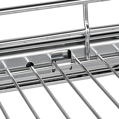 OCG Pull Out Cabinet Organizer (21" W x 21" D), Pull out Shelves 1 Tier, Cabinet Slide Out Shelves for Base Cabinet Organization in Kitchen Bathroom Pantry, Bottom Mount, Chrome Finish