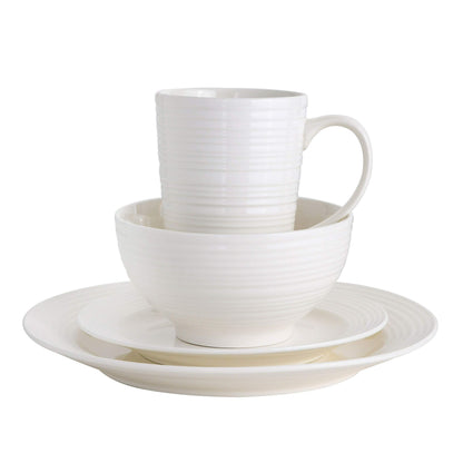 Gibson - 102504.16RM Gibson Home Amelia Court 16 Piece Dinnerware Set, White