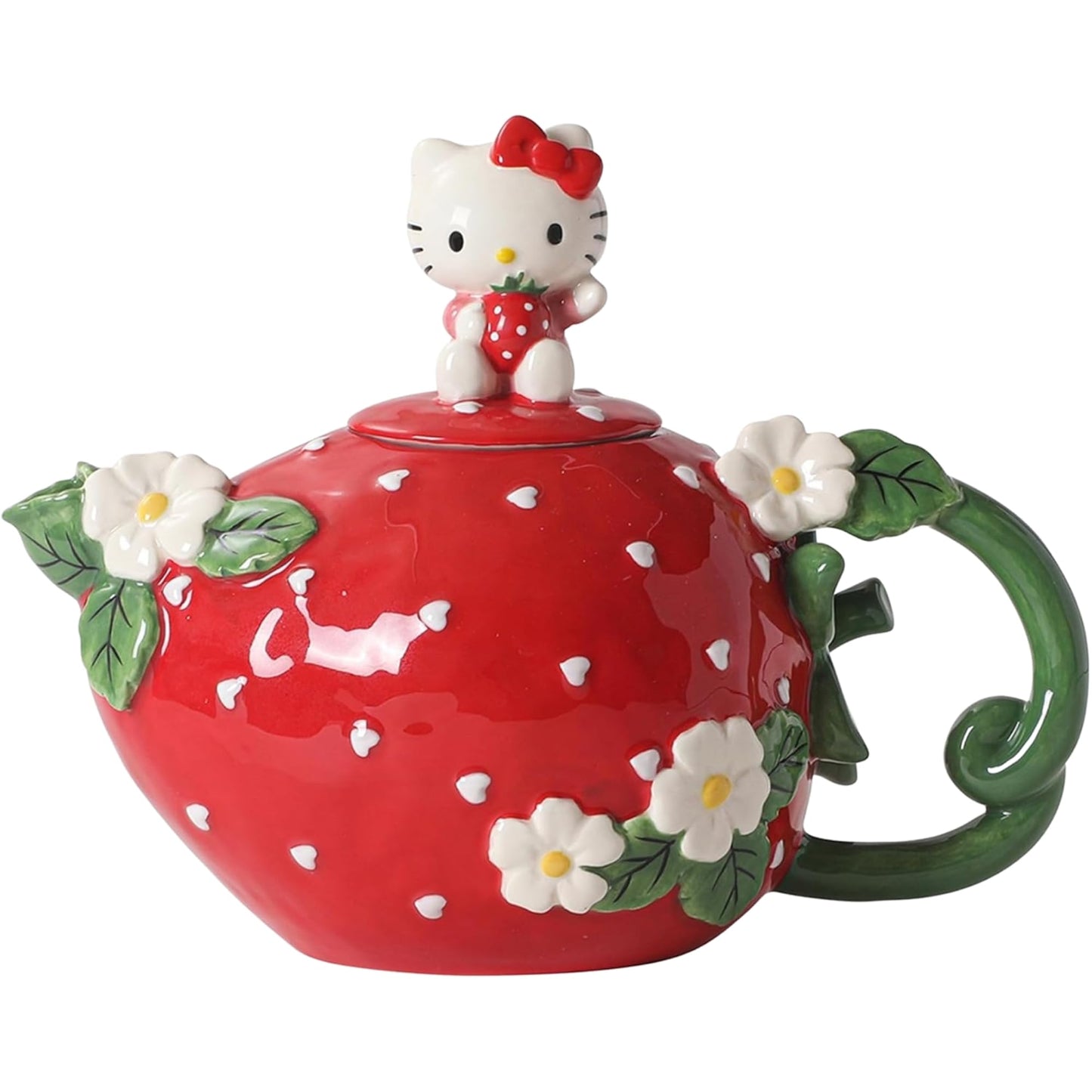 Blue Sky Clayworks Hello Kitty Sweet Strawberry Teapot, Home & Kitchen Accessories, Ceramic, 23711