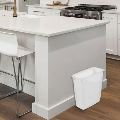 Rubbermaid 3 Pack Traditional Open Top Waste Basket Indoor Trash Bin Container for Bathrooms, Kitchens, and Home Office, 21 Quart, White