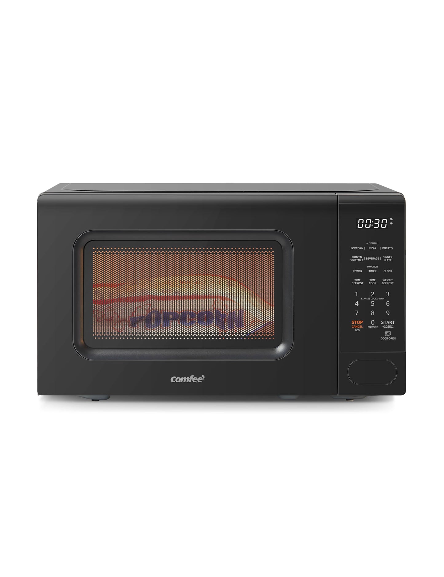 COMFEE CMO-C20M1WB Countertop Microwave Oven, 0.7 cu.ft Small Microwave with 11 Power Levels,Turntable Reset and Memory Function, Speedy Cooking, Weight/Time Defrost, Children Lock, 700W, Modern Black