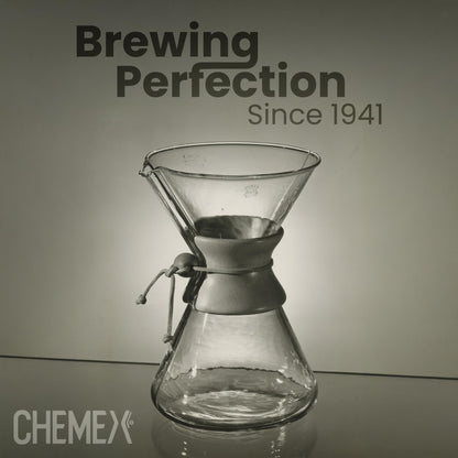 Chemex Pour-Over Glass Coffeemaker - Glass Handle Series - 8-Cup - Exclusive Packaging