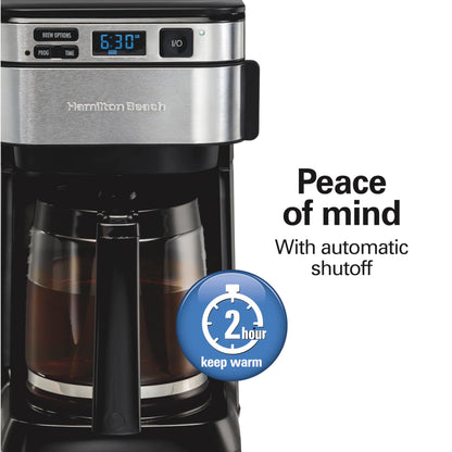 Hamilton Beach 12 Cup Programmable Coffee Maker, FrontFill Drip Coffee Maker