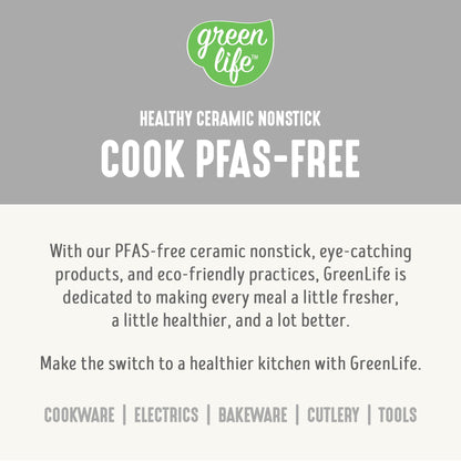 GreenLife Digital Rice Cooker, 2-Cups Uncooked/4-Cups Cooked, Removable Nonstick Ceramic PFAS-Free Pot, One-Touch Presets, Oats, Quinoa, Brown Rice, Auto Keep Warm, Fuzzy Logic Tech, 1.5QT, White