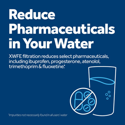 GE XWFE Refrigerator Water Filter, Certified to Reduce Lead, Sulfur & 50+ Impurities, 6-Month Life, 1-Pack, White