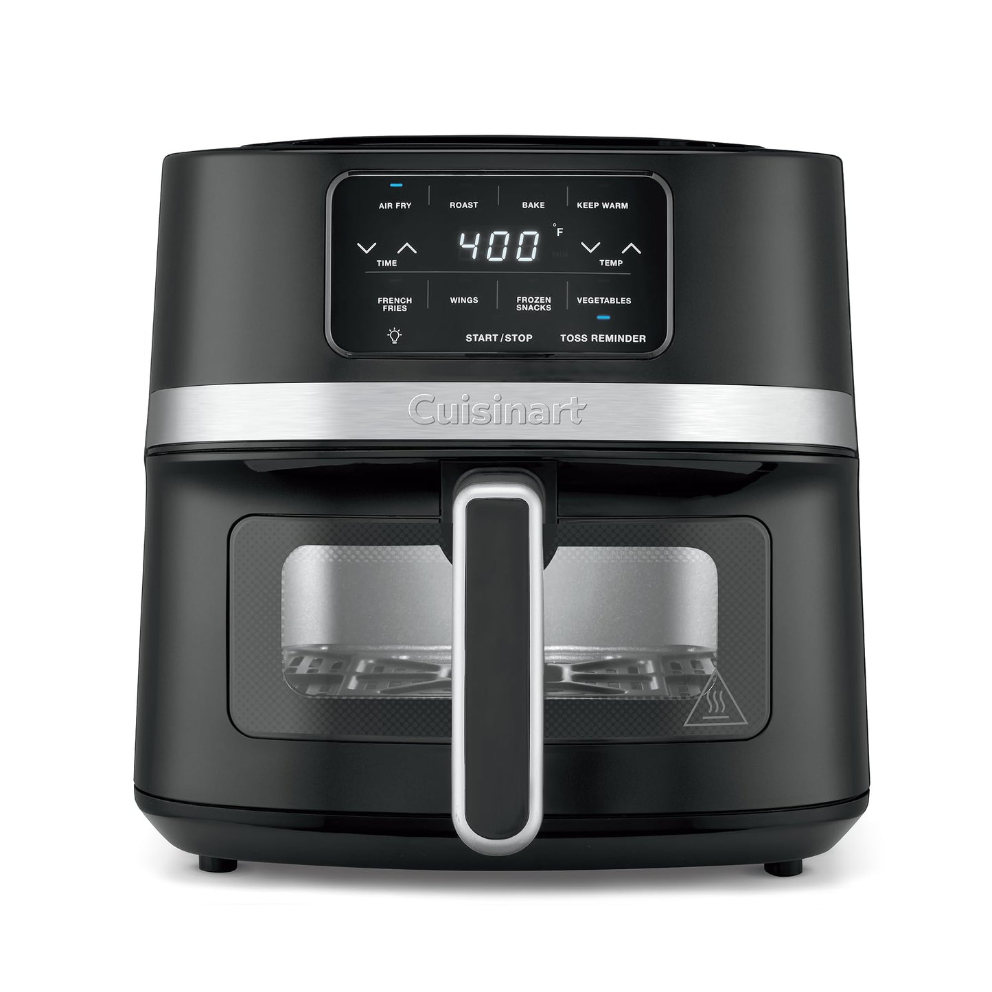 Cuisinart Air Fryer, 4.5-Quart Basket Fryer with 4 Cooking Functions to Air Fry, Roast, Bake, and Keep Warm, 4 Airfryer Presets, Dishwasher-Safe Parts, AIR-160NAS, Stainless Steel & Black