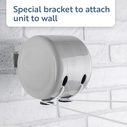 Minky Outdoor Retractable Clothesline, 98 Feet Drying Space