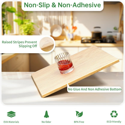 Shelf and Drawer Liner for Kitchen Cabinet, Non-Adhesive 18in x 360in Waterproof Durable Thickened EVA Material Easy-to-Cut Contact Paper Non Slip Mat for Refrigerator, Cupboard, Dresser