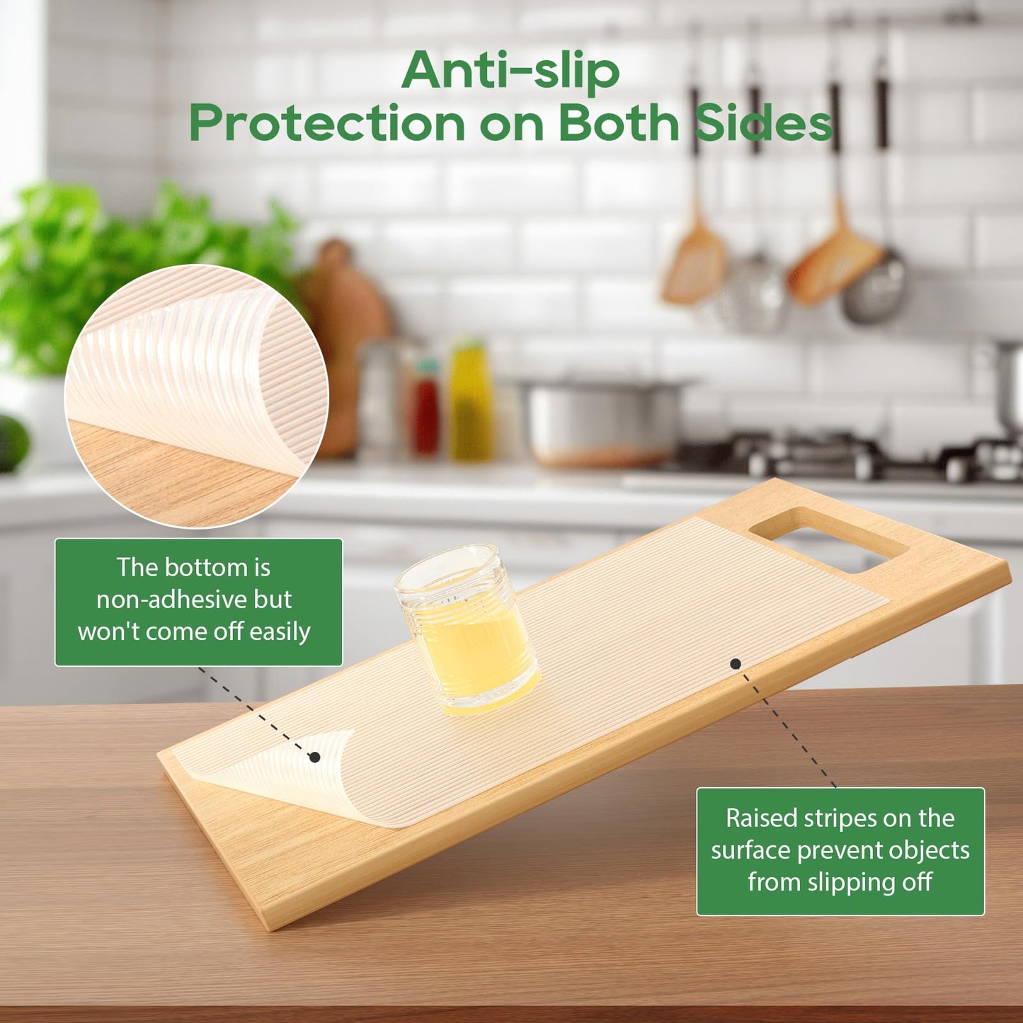 Anoak Shelf Liner Cabinet Liner, Non Adhesive Drawer Liner, Washable 24 Inch x 20 FT(240 Inch) Waterproof Durable Non-Slip Shelf Liner for Kitchen, Drawer, Refrigerator