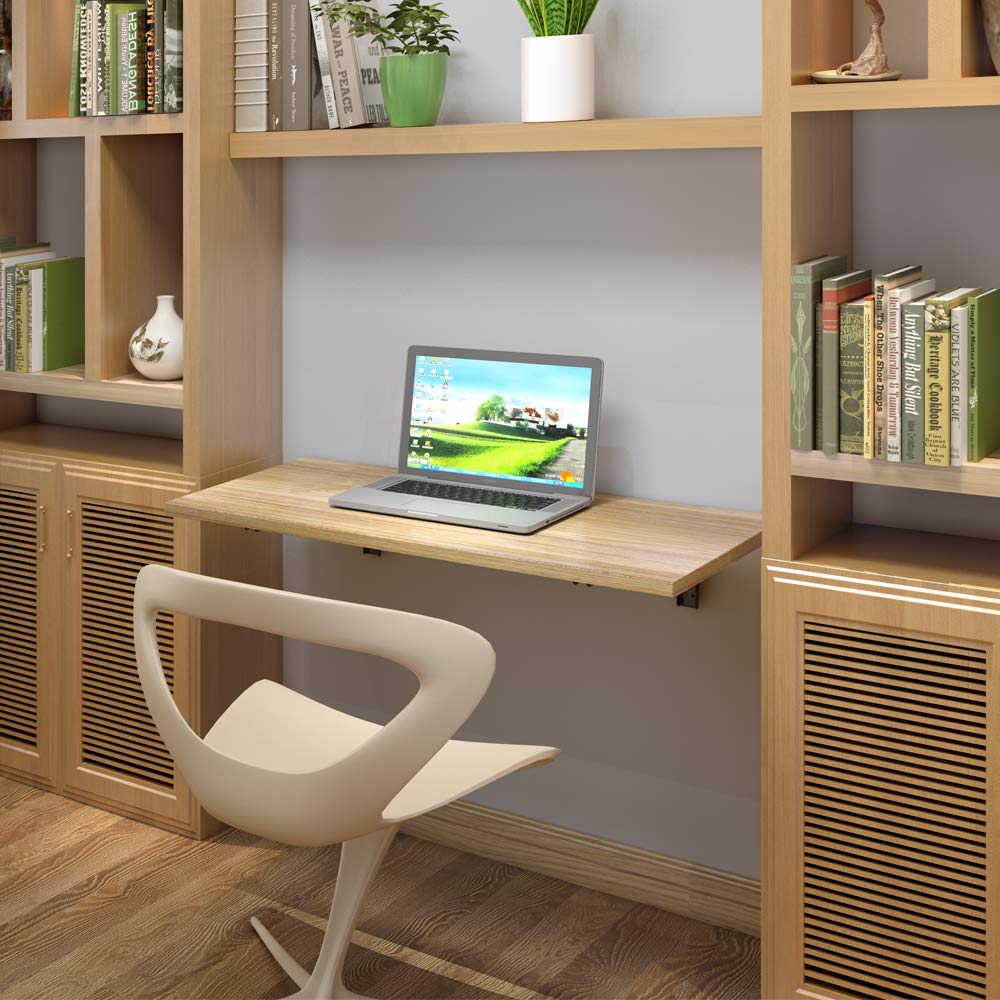 Need Wall Mounted Table - Heavy Duty Small Fold Down Desk Length 36" Width 20" Perfect Addition to Garage & Shed/Home Office/Laundry/Home Bar/Kitchen & Dining Room AC15BB(9050)