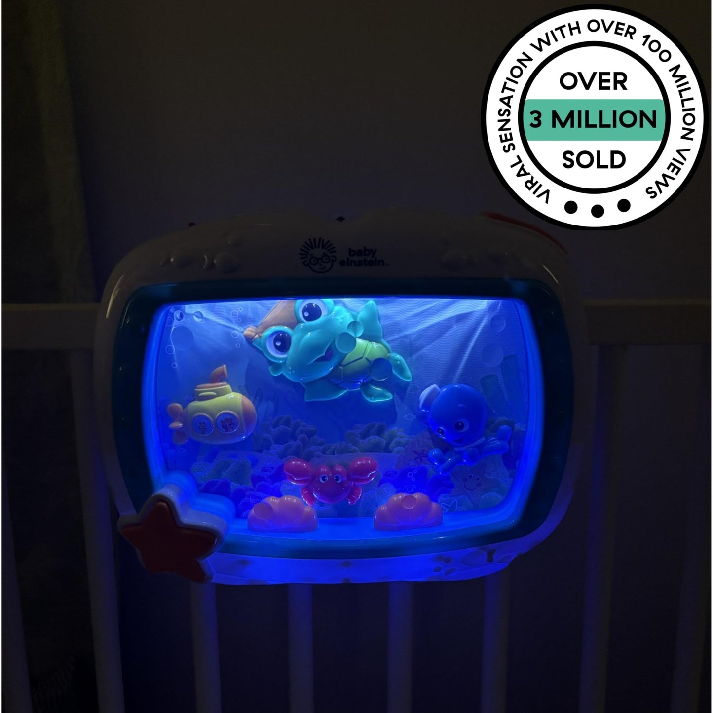 Baby Einstein Sea Dreams Soother Crib Toy with Remote, Lights and Melodies for Newborns and up