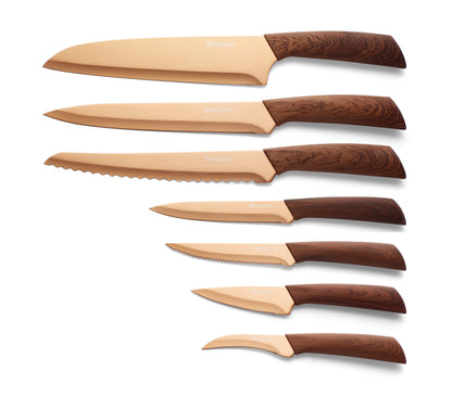 Hampton Forge Raintree Copper 13 Piece Block Set, Brown/Wood