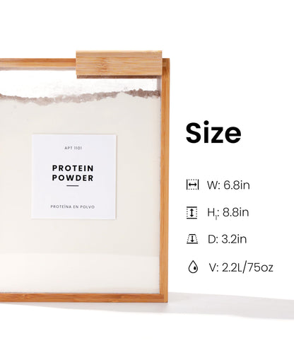 APT 1101 Food Dispenser 2L | Kitchen Organizers and Storage | Food Containers & Cereal Dispenser for Pantry Organization And Storage Container | Cereal, Rice, Flour, Snack (Glass, 2)