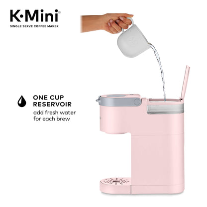 Keurig K-Mini Single Serve K-Cup Pod Coffee Maker, 6 to 12oz Brew size, with Cord Storage, Perfect for Small Spaces, Dusty Rose