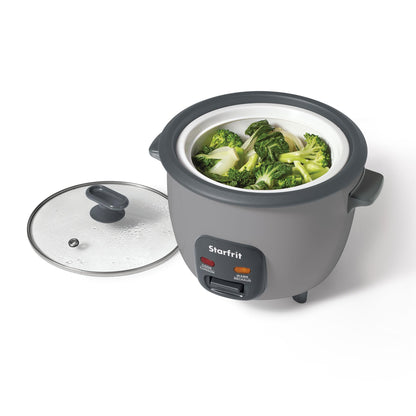 Starfrit 10-Cup Electric Rice Cooker, Ceramic Non-Stick, PFAS-Free, 400W, Includes Steamer Basket & Accessories