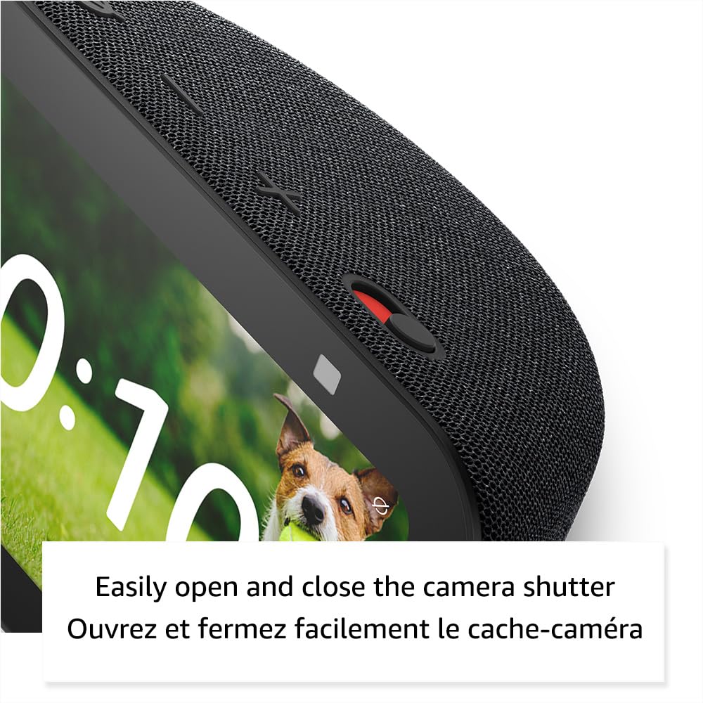 Amazon Echo Show 5 (newest model), Smart display with deeper bass and clearer sound, Charcoal