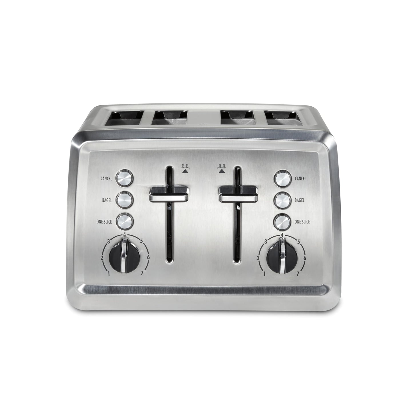 Hamilton Beach 4 Slice Toaster with Extra-Wide Slots, Bagel Setting, Toast Boost, Slide-Out Crumb Tray, Auto-Shutoff & Cancel Button, Stainless Steel (24798)