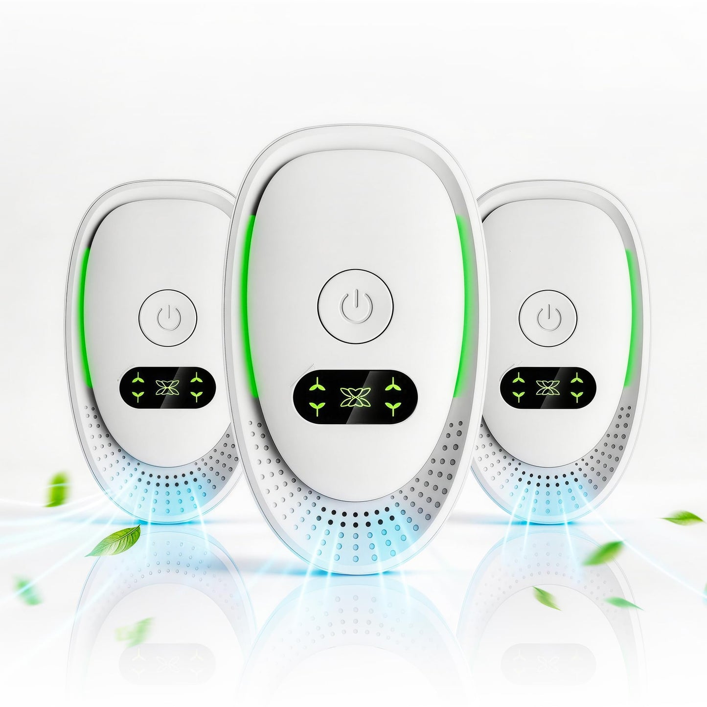Air Ionizers 3 Pack, Small Negative Ion Air Purifiers for Home, Bedroom, Office, Kitchen & Travel, Low Noise Portable Air Freshener for Odor, Smoke, Dust, Pets, Fresh Odor Eliminator Kit