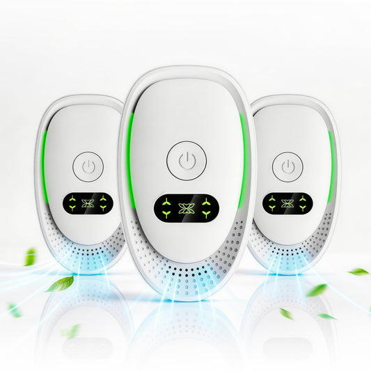 Air Ionizers 3 Pack, Small Negative Ion Air Purifiers for Home, Bedroom, Office, Kitchen & Travel, Low Noise Portable Air Freshener for Odor, Smoke, Dust, Pets, Fresh Odor Eliminator Kit