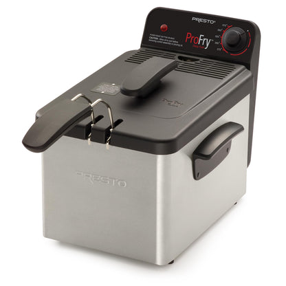 Presto 05461 Stainless Steel Pro Fry Immersion Element Deep Fryer, Silver