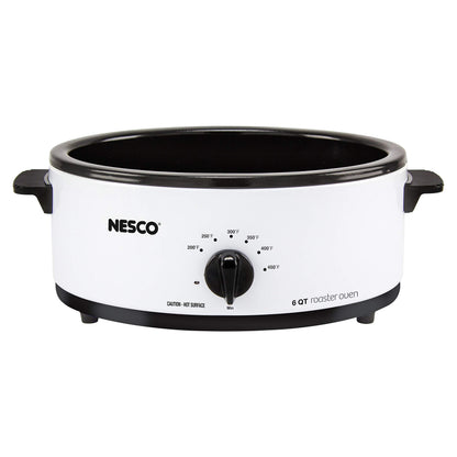 Nesco 6 Qt. Porcelain Roaster Oven, White, 4816-14