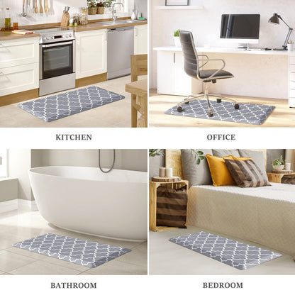 WISELIFE Anti Fatigue Floor Mat - 4/5 Inch Kitchen Mat Non Slip Waterproof Heavy Duty Ergonomic Comfort Mat Durable for Home, Office, Sink, Laundry,(17.3" x 39", Grey)