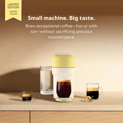 Nespresso Limited-Edition Vertuo Pop+ Coffee and Espresso Maker by De'Longhi, Pastel Yellow