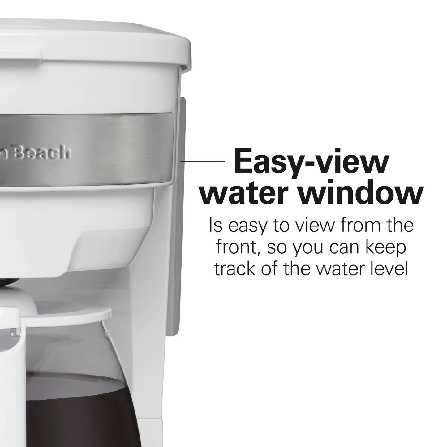 Hamilton Beach 12 Cup Programmable Drip Coffee Maker Machine, Regular & Bold Brew Options, Auto Pause and Pour, Glass Carafe, White (46294J)