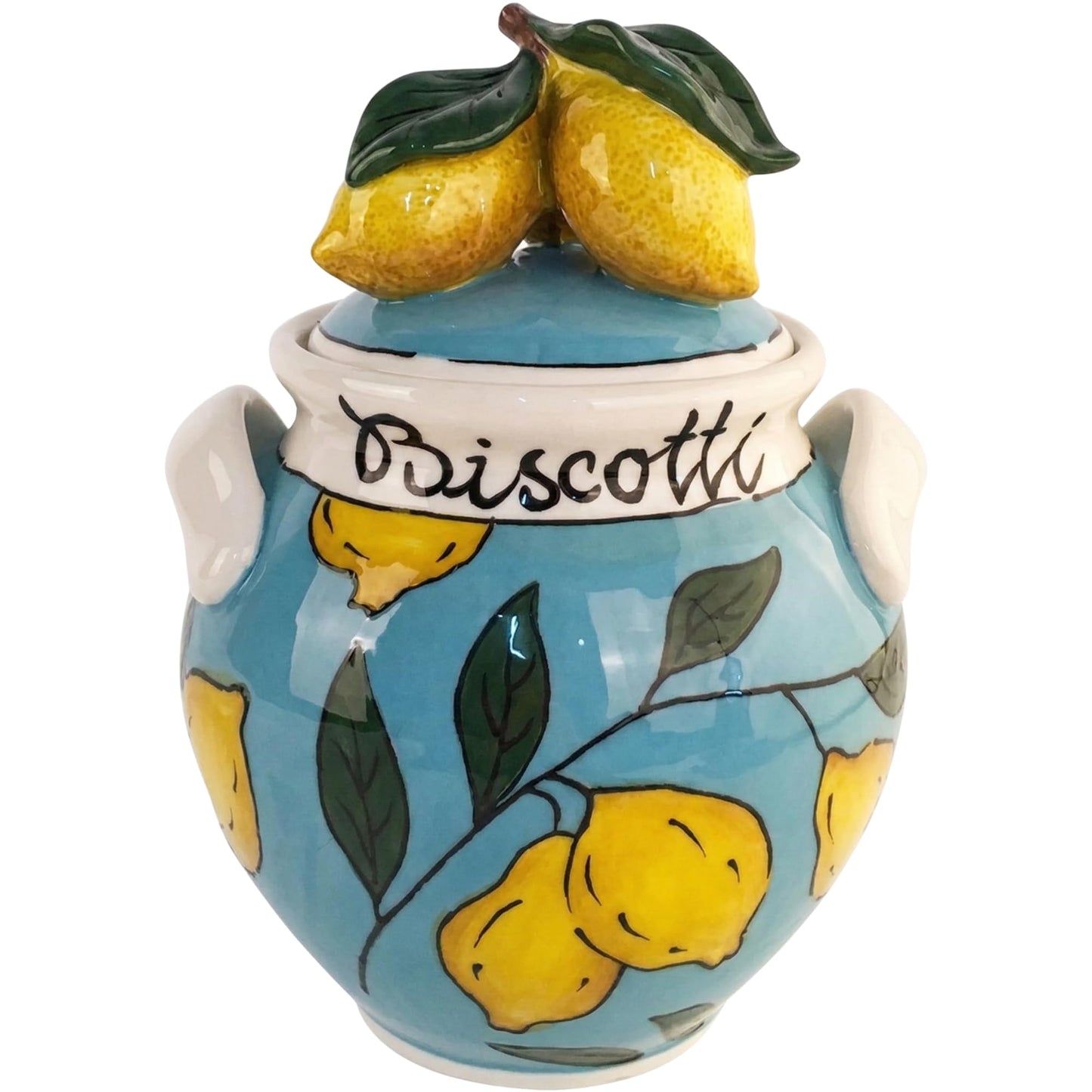 Blue Sky Clayworks Classic Large Lemon Sky Cookie Jar and Home Decor