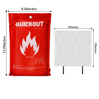 Crystal Lemon Fire Blanket 8-Pack, Home and Kitchen Fire Safety Blankets, Heavy-Duty, Large Fire Retardant Covers Made of Durable Glass Fiber, CL-Fire-01