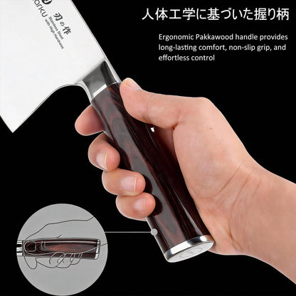imarku Cleaver Knife 7 Inch Meat Cleaver, Japanese High Carbon Stainless Steel Butcher Knife with Ergonomic Handle, Ultra Sharp Chopping Knife, Kitchen Gadgets for Home/Restaurant, Mothers Day Gifts