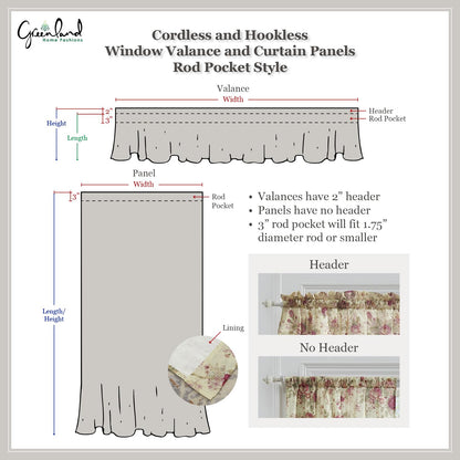 Greenland Home Astoria Semi-Sheer Curtain Panels, Set of 2, Lined, with Tiebacks, 95 L x 42 W (x2), White