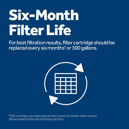 GE XWFE Refrigerator Water Filter, Certified to Reduce Lead, Sulfur & 50+ Impurities, 6-Month Life, 1-Pack, White