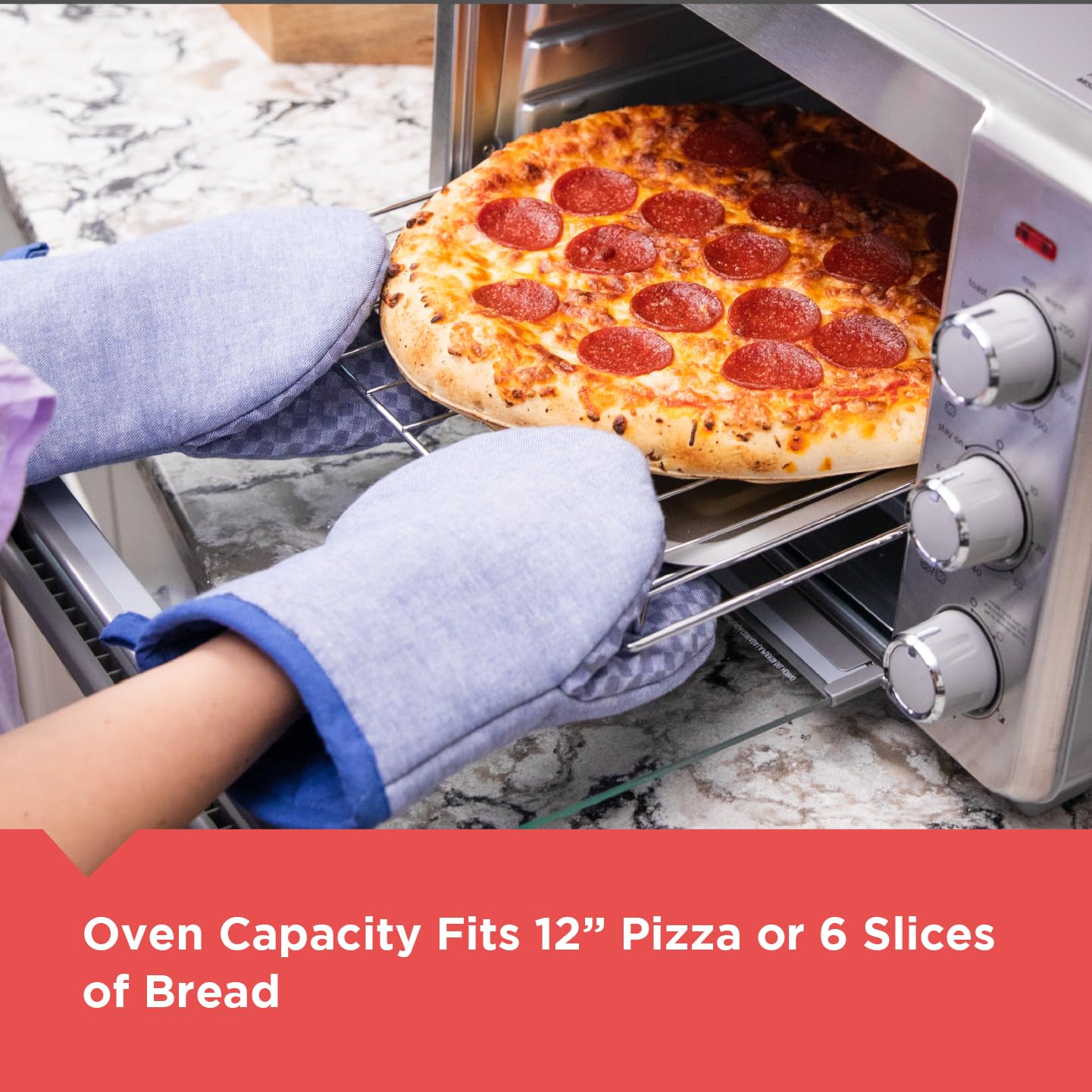 BLACK+DECKER Crisp 'N Bake Air Fryer Countertop Convection Toaster Oven, Large Capacity, 6-Slice, 5-in-1, Fits 12” Pizza, 60-Min Timer, Bake, Broil, Air Fry, Toast, Keep Warm, Stainless Steel