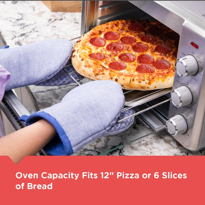 BLACK+DECKER Crisp 'N Bake Air Fryer Countertop Convection Toaster Oven, Large Capacity, 6-Slice, 5-in-1, Fits 12” Pizza, 60-Min Timer, Bake, Broil, Air Fry, Toast, Keep Warm, Stainless Steel