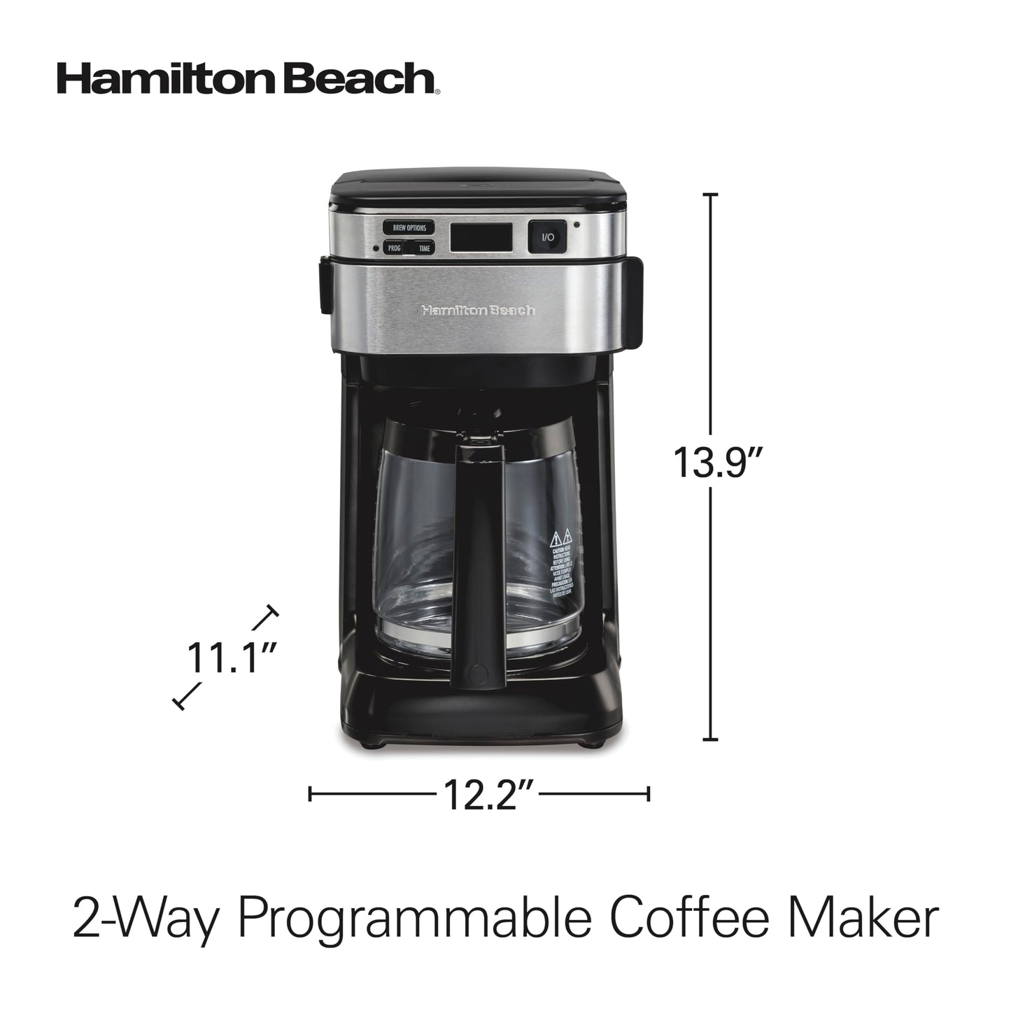Hamilton Beach 12 Cup Programmable Coffee Maker, FrontFill Drip Coffee Maker