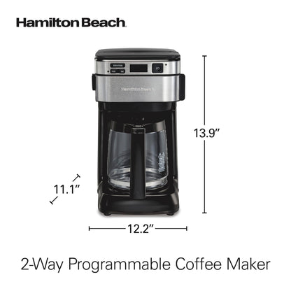 Hamilton Beach 12 Cup Programmable Coffee Maker, FrontFill Drip Coffee Maker
