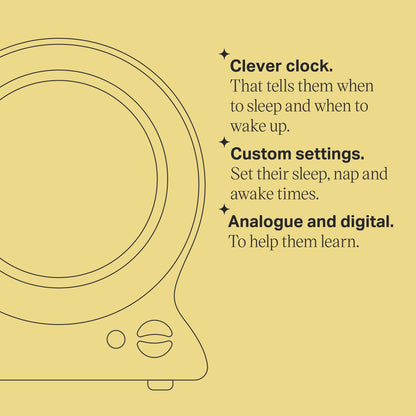 Tommee Tippee Groclock Sleep Trainer Clock |Alarm Clock and Nightlight for Young Children, USB-Powered