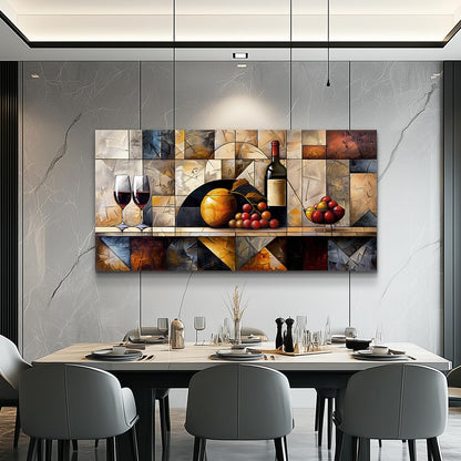 QIYILEXWART Canvas Wall Art For Living Room Wall Decor For Bedroom Kitchen Wall Decoration Wine Glass Landscape Painting Farmhouse Pictures Artwork Room Aesthetic Home Decor 20x40 In