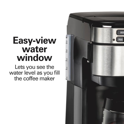 Hamilton Beach 12 Cup Programmable Coffee Maker, FrontFill Drip Coffee Maker