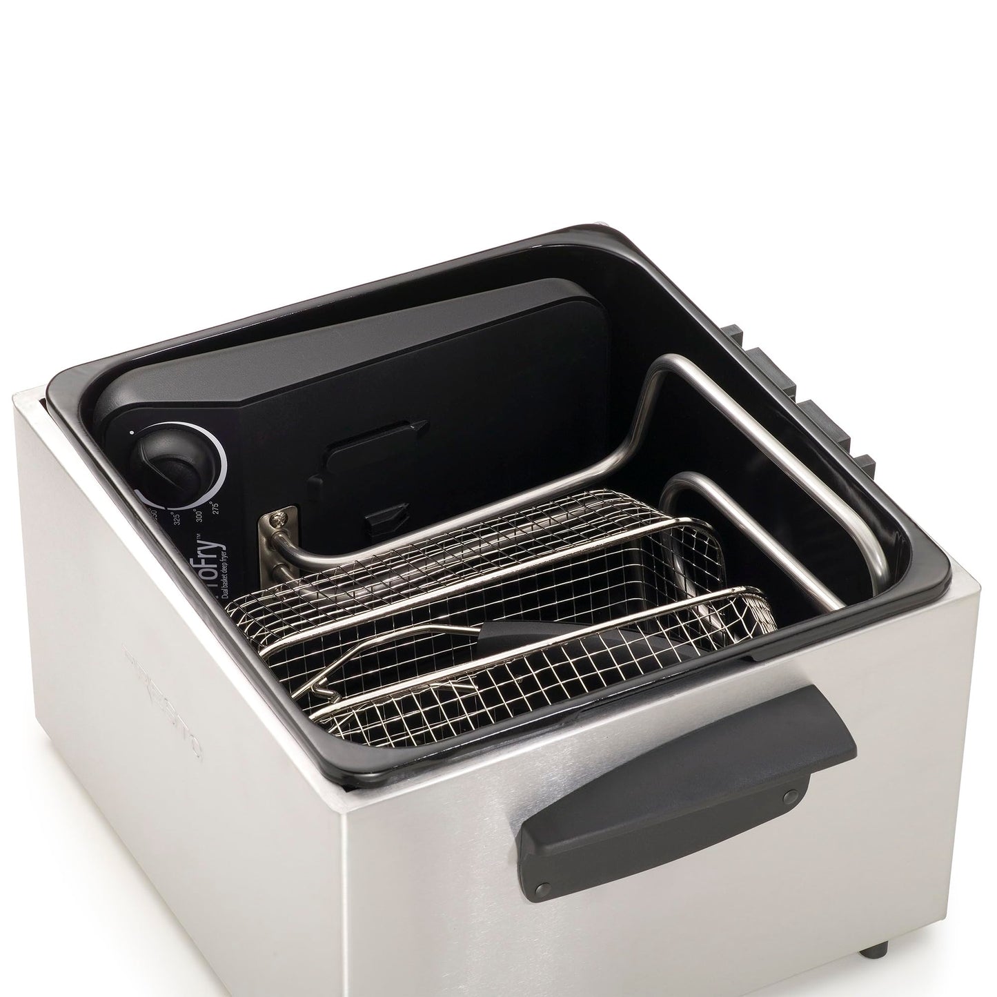Presto 05466 Stainless Steel Dual Basket Pro Fry Immersion Element Deep Fryer