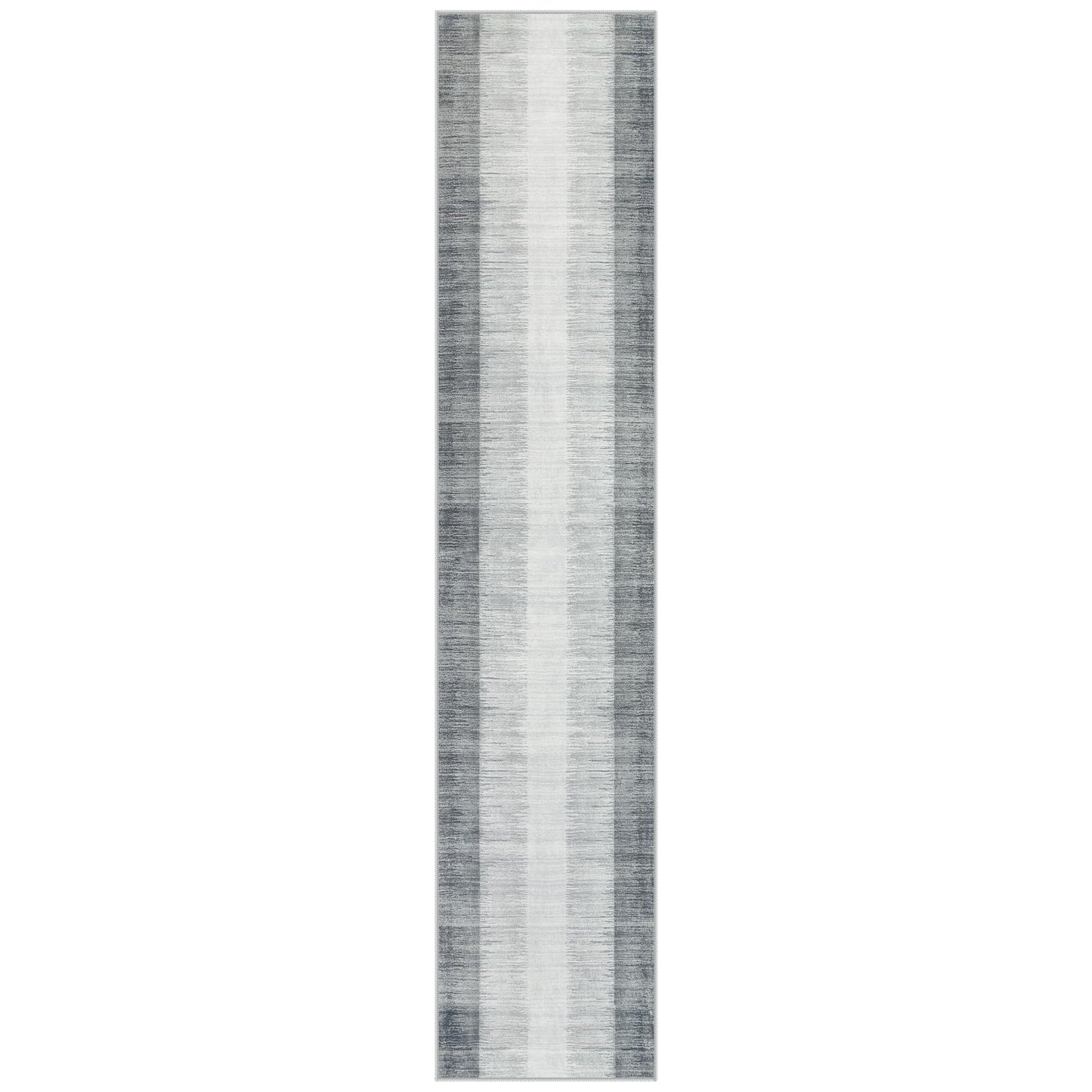 Lahome Modern Ombre Carpet Runners for Hallway 12ft, Washable Ultra-Thin Non Slip Kitchen Runner, Gray Print Stain Resistant Home Decor for Bedroom Bathroom Juliette