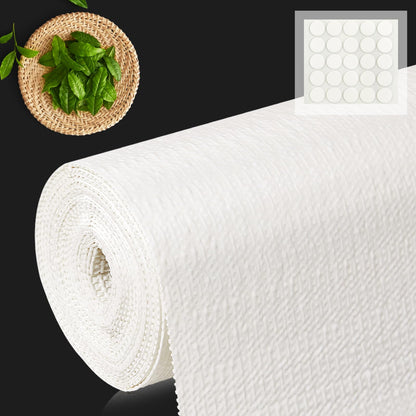MIAONET Shelf Liner for Kitchen Cabinets 18" x 240" Non-Adhesive Non-Slip Drawer Liners for Dresser, Waterproof Washable Paper, Durable Protector Mat for Pantry Shelves Cupboards, White