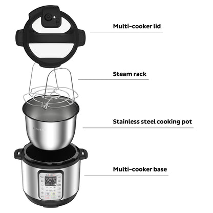 Instant Pot Duo Plus 9-in-1 Electric Pressure Cooker, Slow Cooker, Rice Cooker, Steamer, Sauté, Yogurt Maker, Warmer & Sterilizer, Includes App With Over 800 Recipes, Stainless Steel, 3 Quart